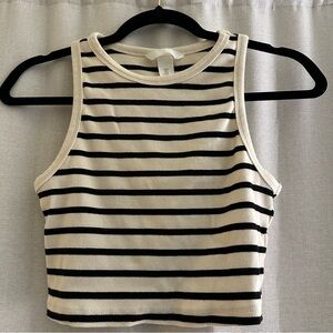 H&M Striped Black and White Women's Tank Top